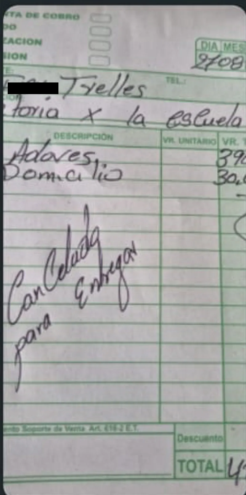 Ya compramos los materiales para la casa en La Victoria